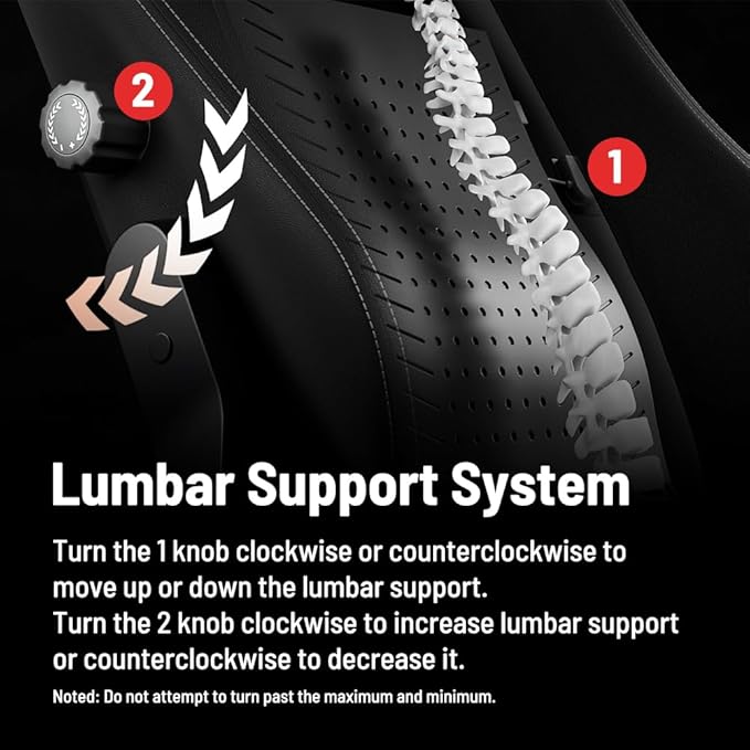 boulies Master Gaming Chair Ergonomic Office Chair for Adults with 4D Armrests Comfortable Computer Chair for Home with Adjustable 4-Way Built-in Lumbar Support