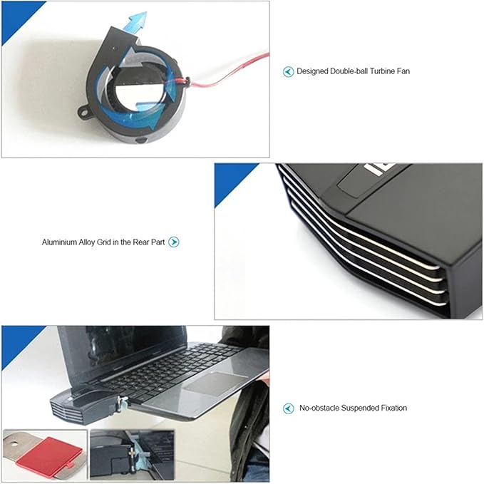 Compatible for Laptop Cooling Pad Fan Rapid Heatsink Temperature Display for Computer Notebook