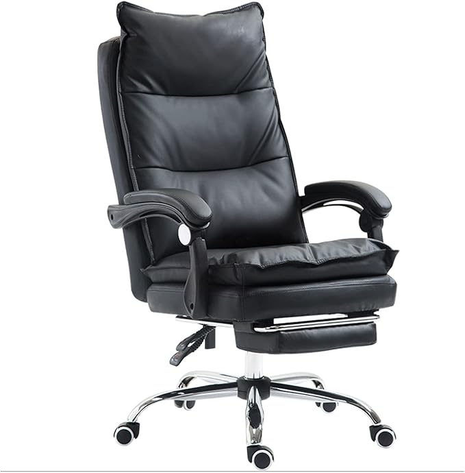 Office Chair Desk Chair Computer Chair Gaming Chair Black Ergonomic Office Chair High Back Executive Chair Computer Desk Chair Office Chair with Foot Rest Big Tall Adjustable Height Rolling Swivel Ch