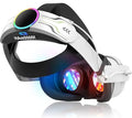 RGB Head Strap for Oculus/Meta Quest 3/3s Head Strap with Battery 10000mAh Pack for Extended 8 Hrs of Playtime Fast Charging VR Power Adjustable Elite Strap Enhanced Support and Balance in VR