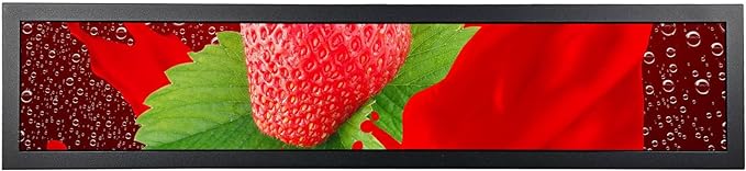 VSDISPLAY 28 Inch Long Stretched Bar LCD 1920x360 IPS Screen Monitor with USB Video Inputfor Gaming Marquee CabinetStore Shelf AdvertisingDigital Signage