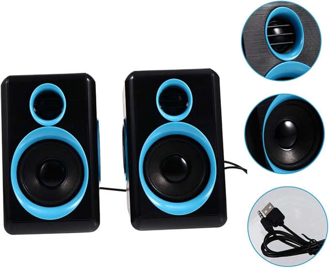 Mini Speaker USB 2.0 Laptop and Desktop Computer Speaker Compact Multimedia Home with Dc 5v Power for Office and Travel Use