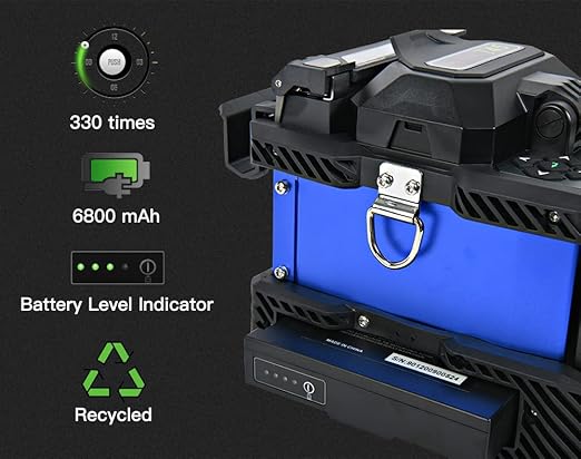 ORIENTEK T45 Optic Fiber Fusion Splicer+4.3 Inch Touch Screen Fiber Splicer 0.01dB Core Alignment Fusion Splicing Machine Empalmador de fusión de fibra SM MM Fiber Splicer with FC-30 Fiber Cleaver