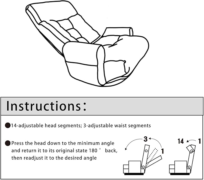 Adjustable Head and Waist Game Chair Lounge Chair in The Living Room 360 Degree Rotatable Sofa ChairRotatable Seat Leisure Chair
