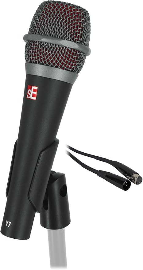 Audiosavings Se Electronics V7 Bundle: Studio-Grade Supercardioid Dynamic Microphone RCXFM20E-B 20ft Female to Male XLR Mic Cable 2-Items