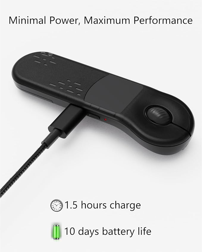 Air Mouse Rechargeable Wireless Presenter with Touchpad for PC/Laptop/iOS/Android Bluetooth Remote Control for PowerPoint/Keynote/TikTok/Camera/Kindle App (Black)