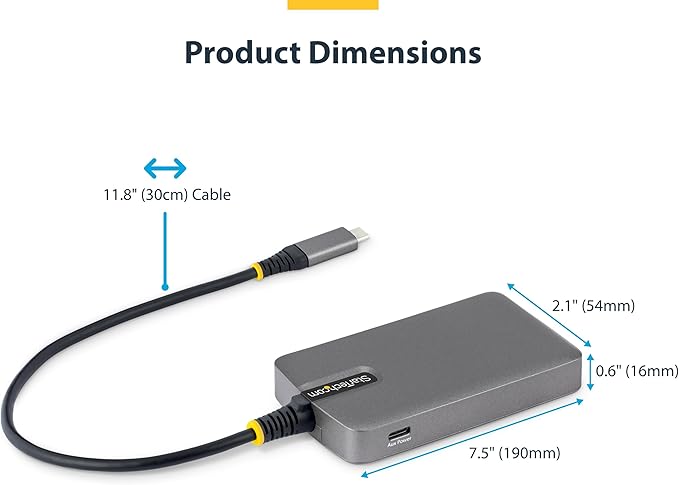 StarTech.com 4-Port USB-C Hub 5Gbps Data Transfer Bus-Powered USB 5Gbps Splitter 4X Type-A Ports Extender for Laptops Compatible with MacBook Dell XPS Surface Pro Chromebook
