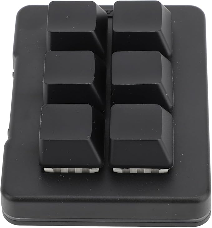 ciciglow 6-Key Gaming Keyboard USB 2.4G RGB Wired Mechanical Keyboard with Macro Programming Mini Portable OneHanded Blue Switch
