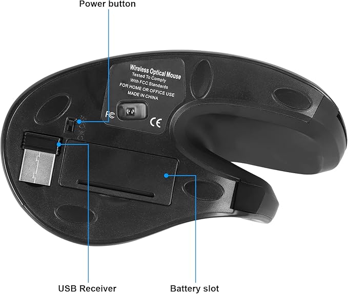 Vertical Wireless Mouse Ergonomic Mouse