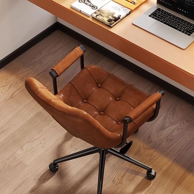 YCKEGEW Executive Leather Chair Home Office Desk Chair Adjustable Task Chairs with Armrest and Wheels360° Swivel Computer Chair Tilting Function(Green)