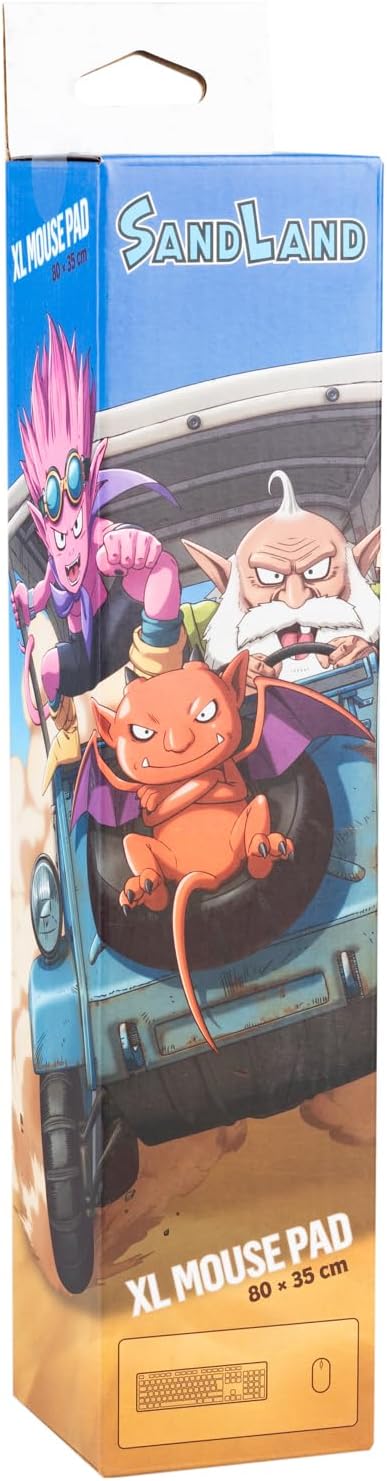 Grupo Erik XXL Mouse Pad - Sand Land Manga Gifts | Gaming Desk Mat 31.5 x 13.8 inches Non-Slip Rubber Keyboard &amp Mouse Mat Large | Gaming Gifts Gamer