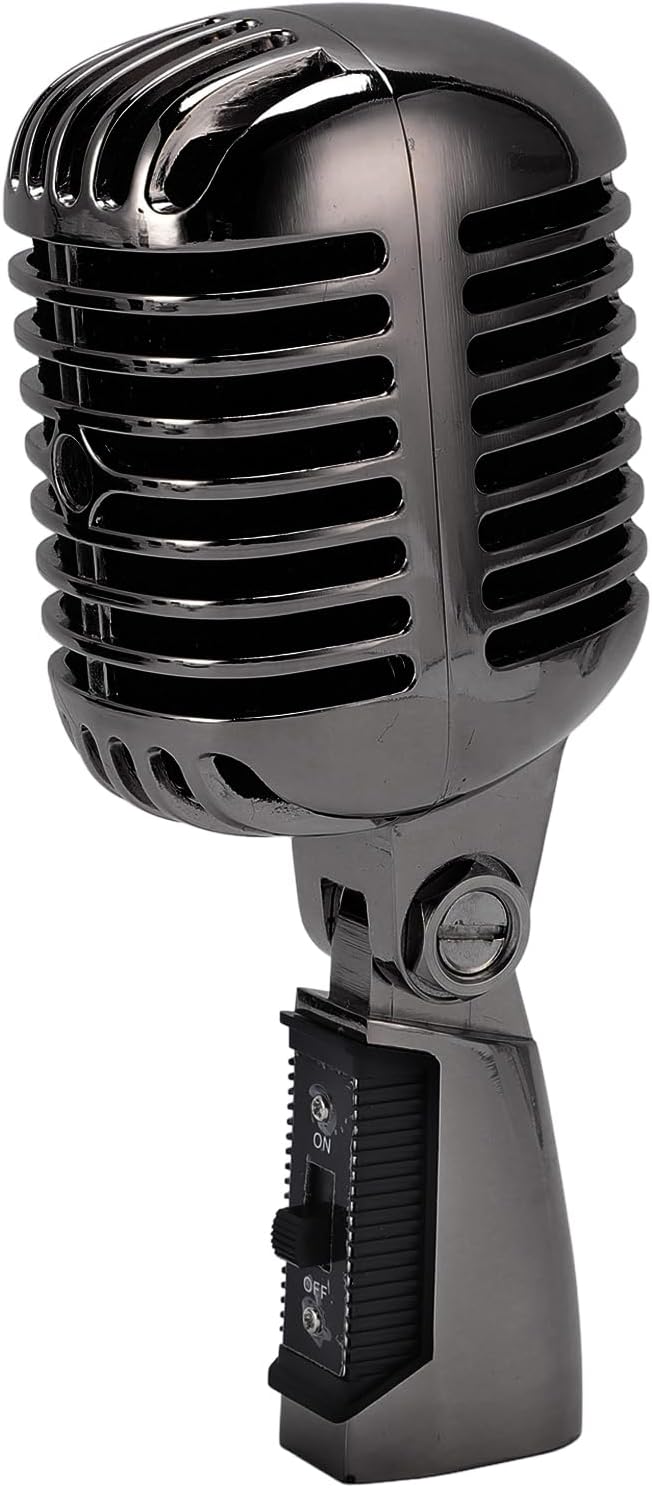SUNGOOYUE Dynamic Cardioid Microphone with Sound Output and Vibration Dampening for Musical Performances and Studio Recordings (Gunmetal Grey)