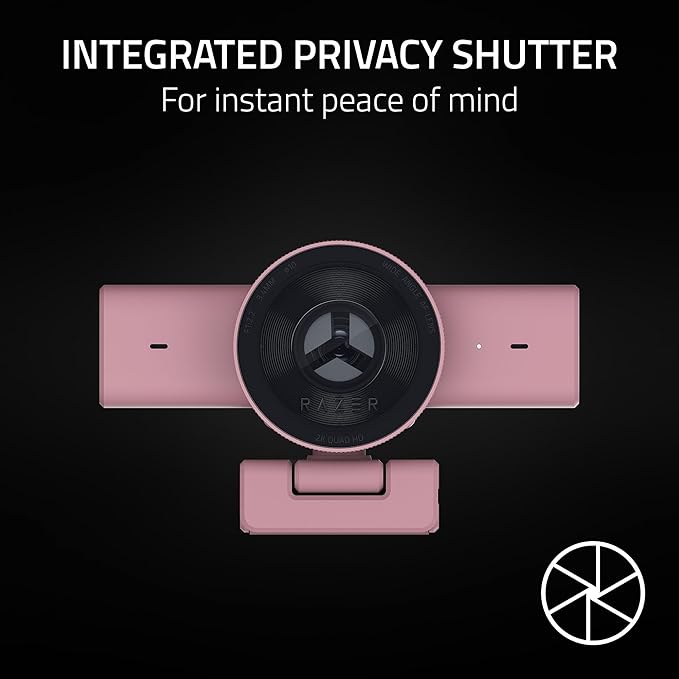 Razer Kiyo V2 X - 1080p30 Webcam for Content Creation and Streaming - Quartz Edition - FRML Packaging