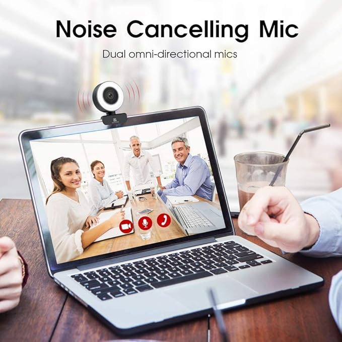 PC Webcam for Streaming HD 1080P 960A USB Pro Computer Web Camera Video Cam for Mac Windows Laptop Conferencing Gaming Webcam with Ring Light &amp Microphone