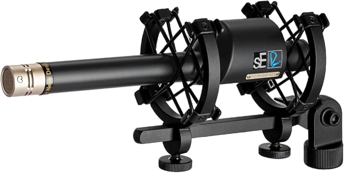 Audiosavings Se Electronics RN17 Recording Studio Microphone w/Changeable Capsule 200 Ohm Cardioid APM6D V2 6.5 in Active Studio Monitor 400-Watt Peak 100-Watt RMS Bluetooth 5.3 2-Items