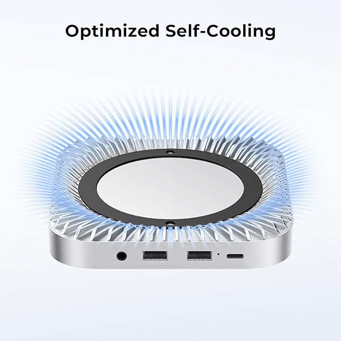 40Gbps Aluminum Hub &amp Stand for New M4/M4 Pro Mac mini (2024) with 40Gbps NVMe/M.2 SSD Enclosure 2X USB-A USB-C Host 3.5mm Audio – Compatible with All New Mac mini M4/M4 Pro