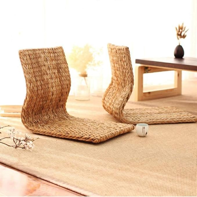Tables Bay Window Stool Backrest Lazy Sofa Chair Floor Chair Bedroom Dormitory Bed with Legless Japanese Gaming Chair (Color : #4)