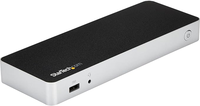 StarTech.com Dual Monitor USB C Docking Station with 60W Power Delivery for Windows Laptops - USB C to HDMI or DVI - USB 3.1 Gen 1 Type C w/ Charging - Thunderbolt 3 Compatible (MST30C2HHPD) Black