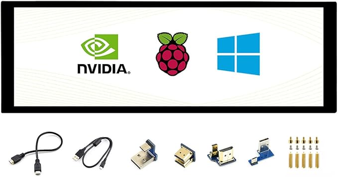 Waveshare Capacitive Touch Screen LCD 400*1280 Pixels Monitor HDMI Interface IPS Display Panel Support Raspberry Pi/Jetson Nano/PC/Windows 10/Raspbian/Ubuntu/Kali/WIN10 IoT/Retropie @TOP1 7.9inch
