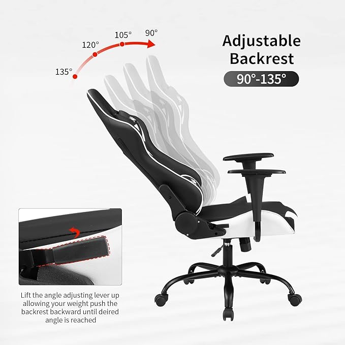 Silla Gamer Chair - Adults &amp Kids PC Gaming Recliner with Headrest &amp Lumbar Support