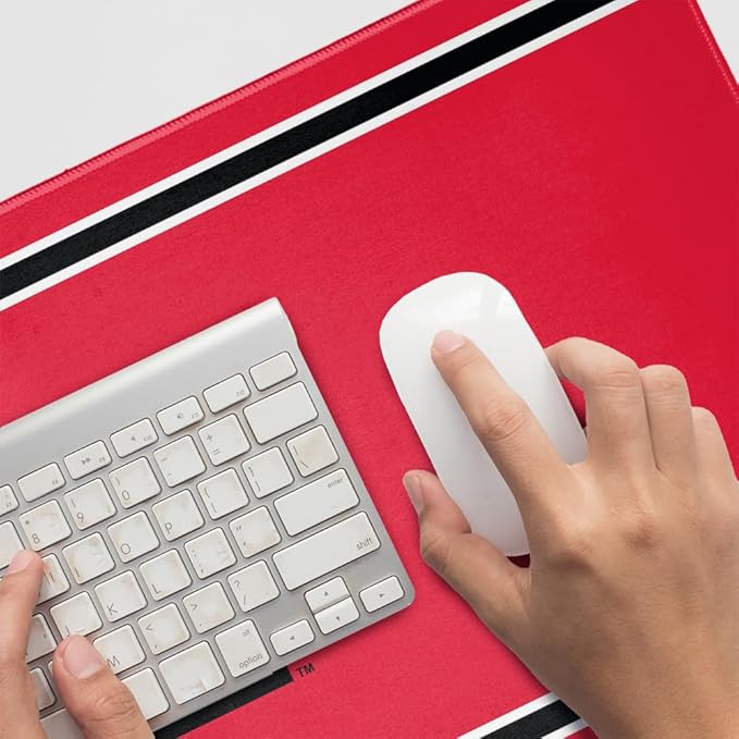 Youngstown State Penguins Primary Logo Stripes Large Gaming Mouse Pad Desk Mat with Stitched Edges Non-Slip Base for Gamer Home and Office 31.5 x 15.7
