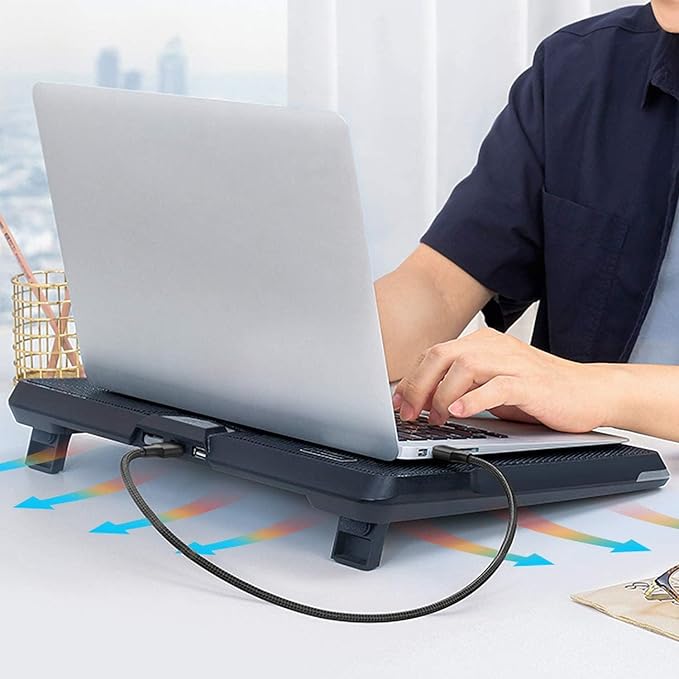AICHESON AA3 Gaming Laptop 8 Cooling Fans and 2 USB A to A Cables Set