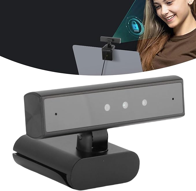 Face Recognition Webcam with Mic 5MP 2560x1440 HD Computer Camera 85 Degree View Angle for Computer 10 11 Face Unlock Video Calls