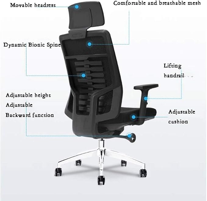 YYDS Chair Fashion Mesh Gaming Chair High-Back Executive Ergonomic Swivel Chair with Lifting Armrest Computer Chair Esports Chair Ergonomically (Size : Blue)