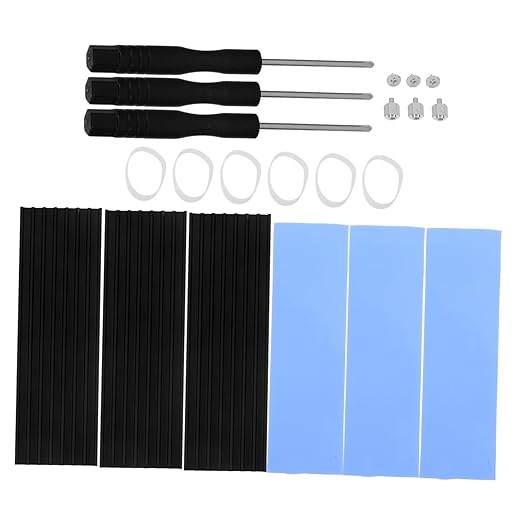 TEHAUX 15sets Ssd Cooling Heatsink Heat Dissipation Pads for Solid State Drives Easy Installation Efficient Thermal Conductivity