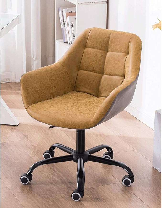 YYDS Chair Light Luxury Gaming Chair with Steel Feet Rotatable Computer Chair for Bedroom and Living Room Ergonomic Office Chair Ergonomically (Size : Gray)