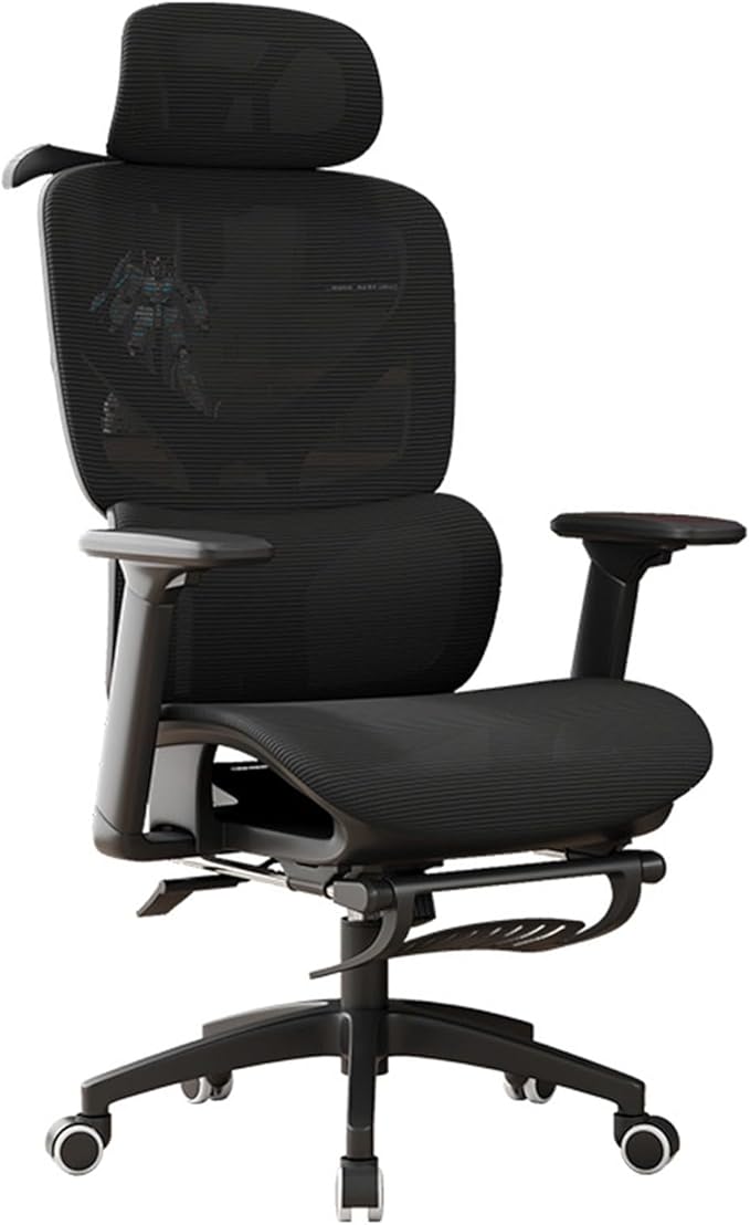 Ergonomic Chair Mesh Office Desk Seat Adjustable Lumbar Support 135° Recline 330LBS Capacity High Back Computer Chair with Wheels for Home Office Gaming Study(All Black)