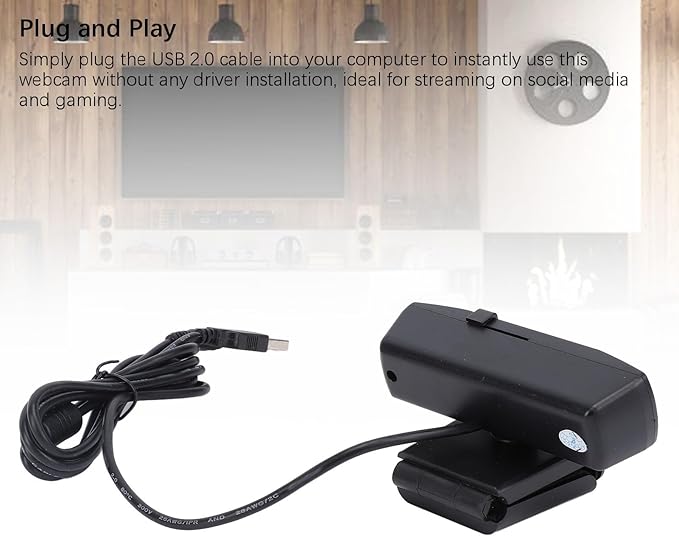 Streaming Webcam with Microphone 1080P Full HD USB Web Cam Camera 120° Wide Angle Lens Built in Noise Reduction Mic Computer Web Camera for Streaming Video Calling Plug and Play