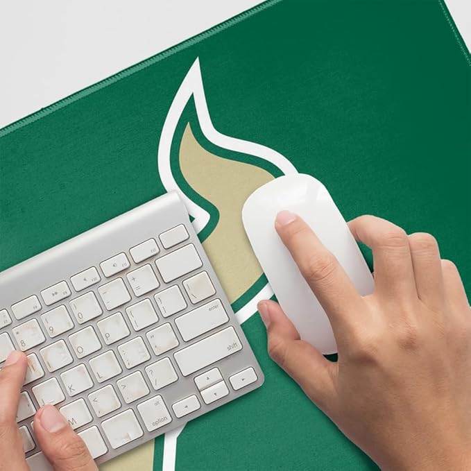 University of South Florida Primary Logo Large Gaming Mouse Pad Desk Mat with Stitched Edges Non-Slip Base for Gamer Home and Office 31.5 x 15.7