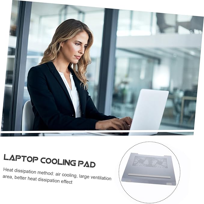Laptop Cooler Cooling Pad for Notebooks Up to Dual Fans for Enhanced Airflow Elevation for Comfort Stable Mesh Design Efficient Heat