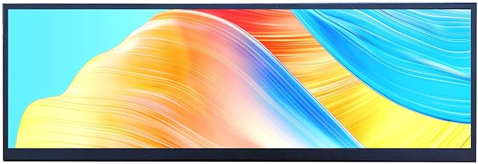VSDISPLAY 12.7 Inch 2880x864 2K Stretched Bar LCD Screen with USB-C/DP Video Input Secondary Display for PC/Computer/Laptop CPU GPU Data Monitoring