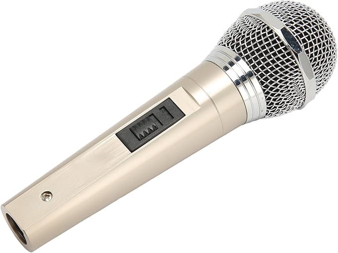 Keenso Dynamic 6.5mm Metal Wired Microphone with 3D Pickup Pattern for Karaoke Live Streaming Professional Microphone for Musicians