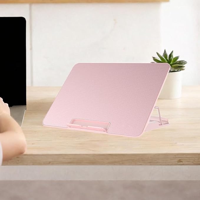 Laptop Cooling Pad with 6 Fans and Adjustable Height for Enhanced Performance Pink
