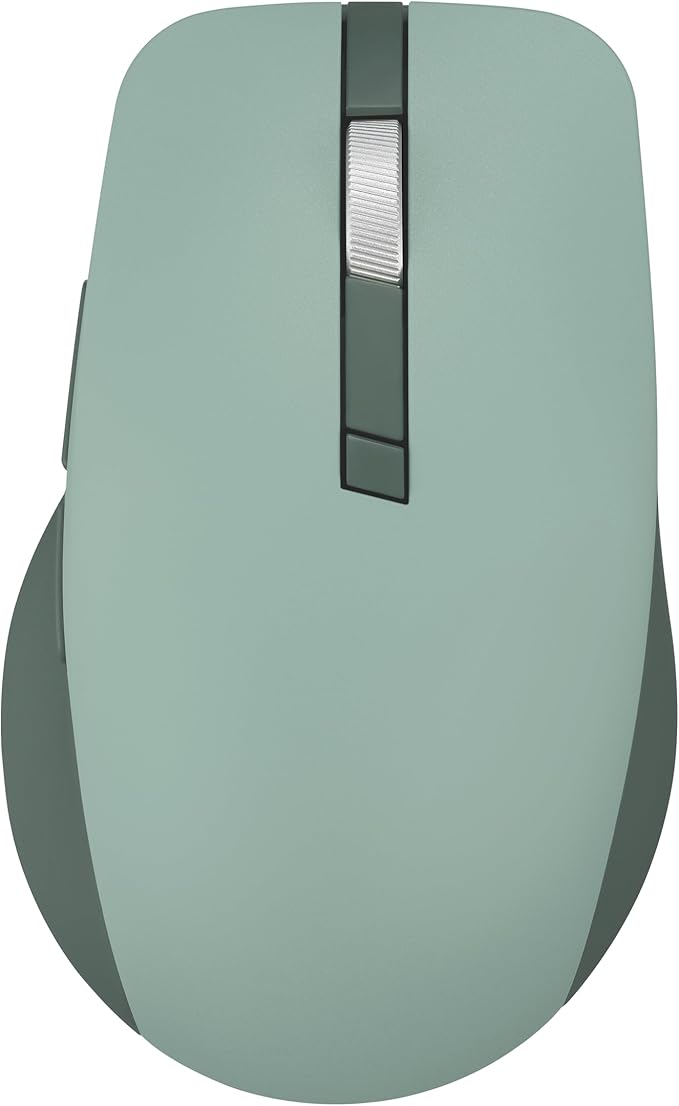 ASUS Wireless SmartO Mouse Silent Plus – Dual Mode (BT/2.4GHz) up to 3 Devices Ergonomic 4200 DPI AA Battery Lasts up to 1 Year Quiet Switches Portable for Productivity/Gaming - Green Tea Latte