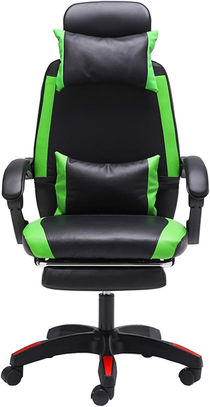 Gaming Chair Racing Computer Chair Office Desk Chair High-Back Gaming Recliner with Footrest Ergonomic Video Chair for Adults PU Leather Swivel Chair