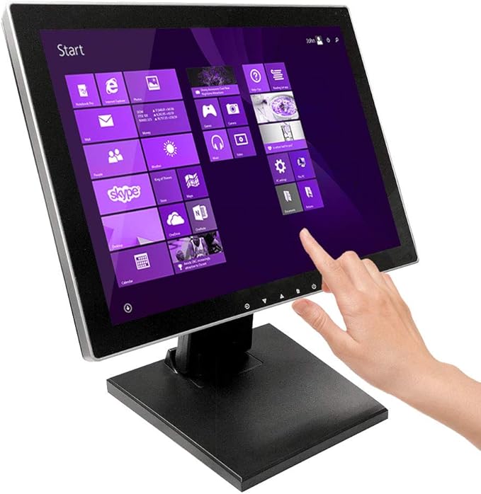 15 Pro Series Capacitive LED Backlit Multi-Touch Monitor True Flat Seamless Design Touchscreen Great for Office POS Retail Restaurant Bar Gym Warehouse NO Driver Required (15 Inch)