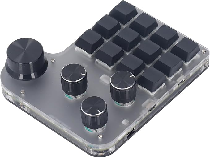 Eujgoov RGB LED Mini Blue Switch Mechanical Gaming Keyboard Rechargeable Keypad for win7 USB C Connection Customizable Macro Function Industrial Control Applications