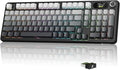 MAMBASNAKE Attack Shark X98 Pro Wireless Mechanical Keyboard with Screen &amp Knob2.4G/USB-C/BT5.0 Gasket Hot Swappable Creamy Keyboard102 Keys Web Driver RGB Gaming Keyboard for PC/Mac/PS4/Xbox
