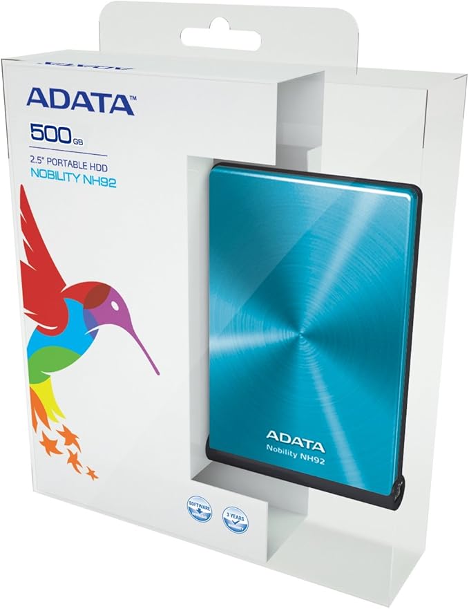 ADATA Nobility Series NH92 640 GB Portable External Hard Drive ANH92640GUCBL ( Blue )