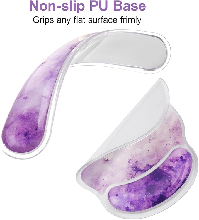 MOSISO Gel Wrist Rest Support for Mouse Pad&ampKeyboard Set Circle Curved Ink Cloud Ergonomic Mousepad Non-Slip Base Home/Office Pain Relief&ampSoft Cooling Gel Easy Typing Pad for Computer Laptop