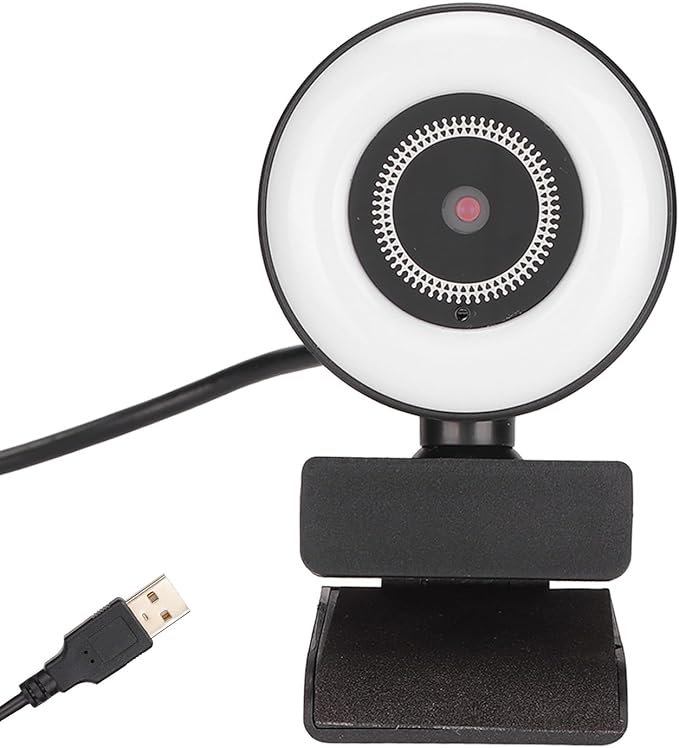 Computer Camera HD 1080P with Supplementary Lighting Flexible Rotate USB Home Webcam Excellent for Home Live Streaming on Various Platforms