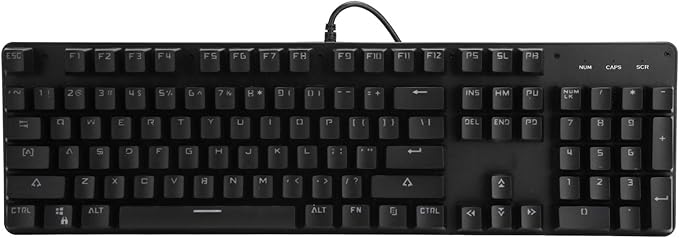 Mechanical Gaming Keyboard Wired 104 Keys Antighosting Keyboard with RGB Backlit for PC Computer Laptop (Black)