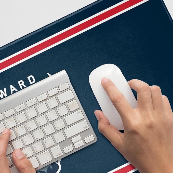 Howard University Bison Primary Logo Stripes Large Gaming Mouse Pad Desk Mat with Stitched Edges Non-Slip Base for Gamer Home and Office 31.5 x 15.7