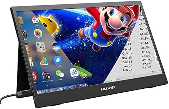 Lilliput UMTC-1400 Portable Ultrathin 14 inch Touch Screen USB Type C Gaming Monitor for PS4 Laptop Phone Xbox Switch Pc