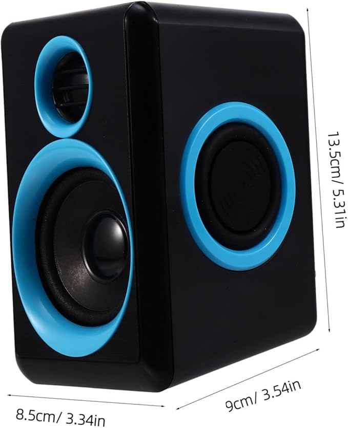 Alipis Mini USB 2.0 Desktop Computer Speakers Compact Laptop Surround Sound Box with Dc 5v Power Portable Mini Speaker for Home Office and Notebook Use