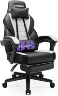 LEMBERI Gaming Chairs with FootrestErgonomic Video Game Chairs for AdultsBig and Tall Gaming Chair 400lb Weight Capacity Racing Style Gaming Computer Gamer Chair with Headrest and Lumbar Support